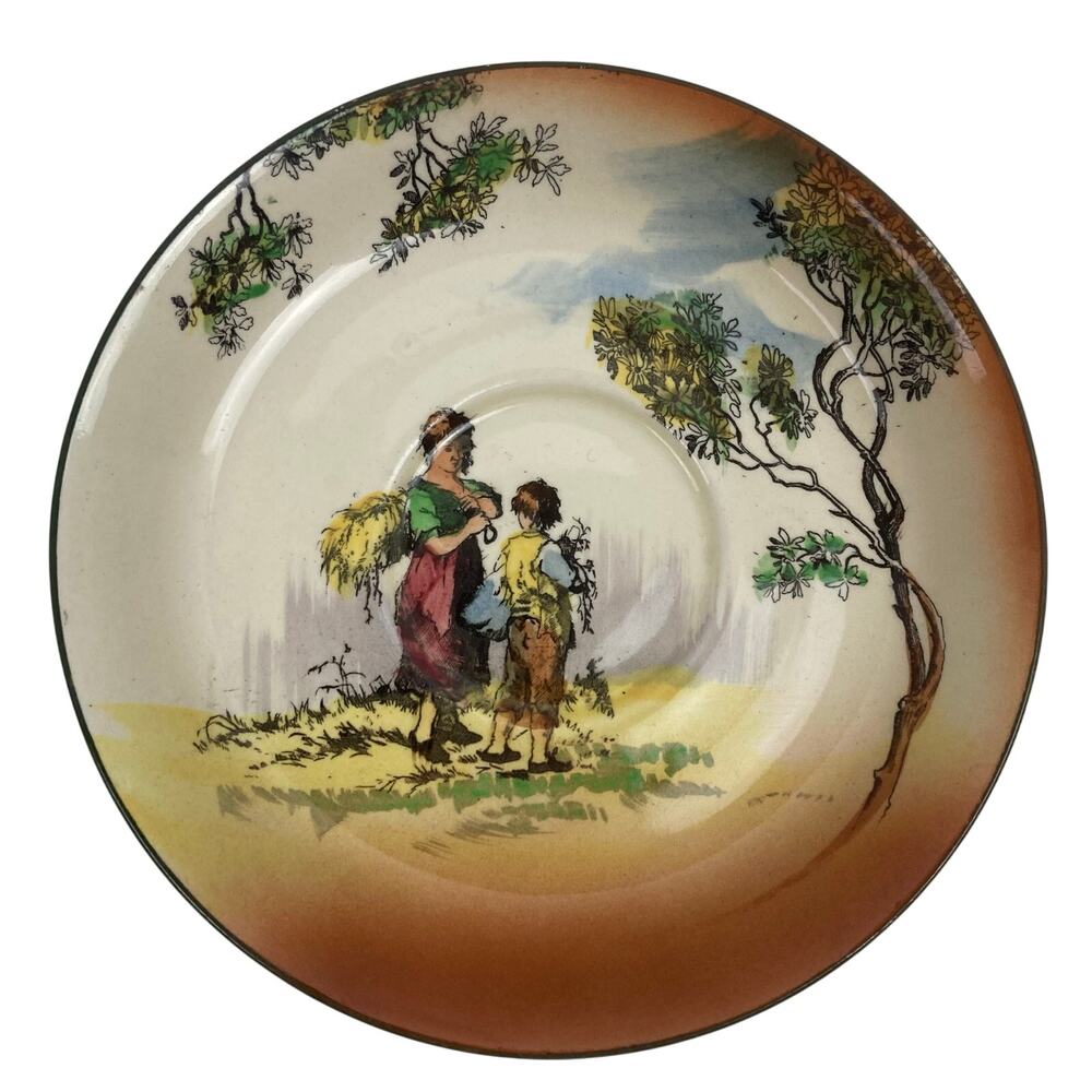 VTG Royal Doulton Saucer Plate Old English Scenes The Gleaners Country England